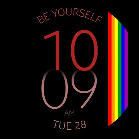 Rainbow digital watch face screenshot 11