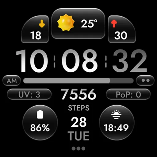 OMG 452 - Digital Watch Face screenshot 28