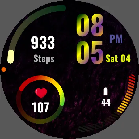 Dark Jet Black WatchFace SAM 1 screenshot 26