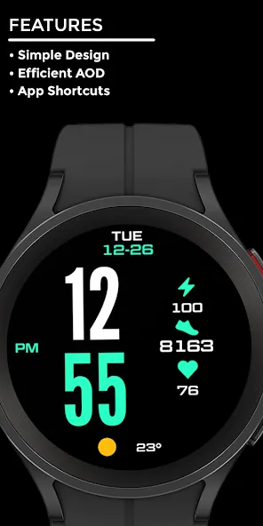 Nighty Digital 22 - watch face screenshot 2