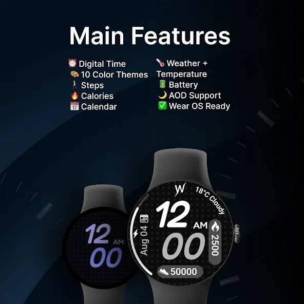 Violet Glow Watch Face screenshot 2