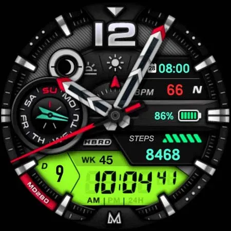 MD280 Analog watch face screenshot 11
