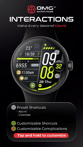 OMG 23 - Digital Watch Face screenshot 3