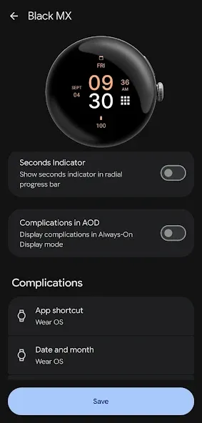 Black MX Watch Face screenshot 5