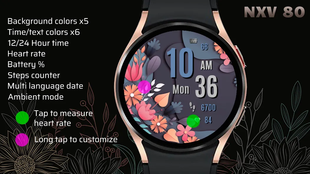 NXV80 Vibrant Watch Face screenshot 3