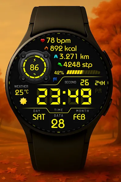 Vortexion Digital Watch Face screenshot 4