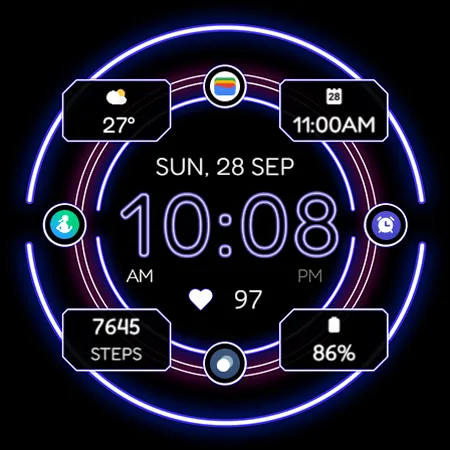 TVV Neon Watch Face screenshot 9