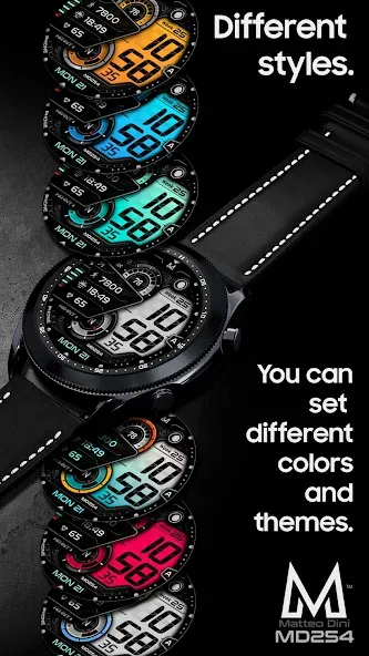 MD254 Digital watch face screenshot 6