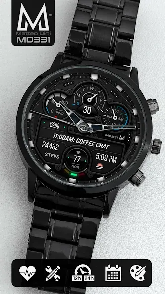 MD331 Analog watch face screenshot 1