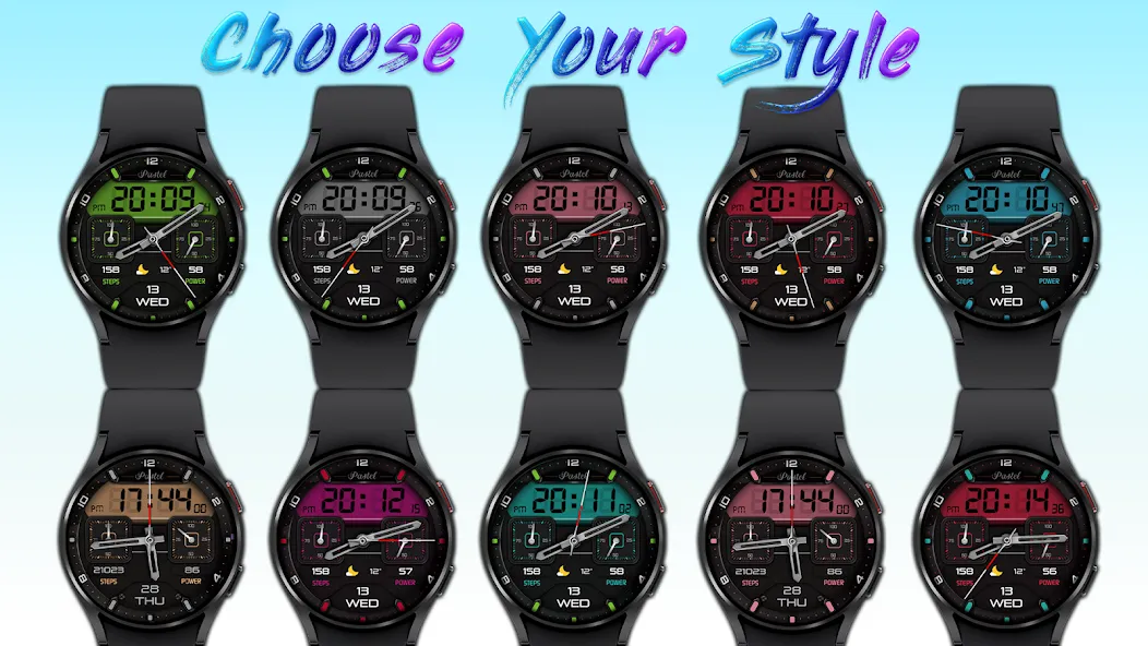 Hybrid Pastel Watch Face screenshot 1