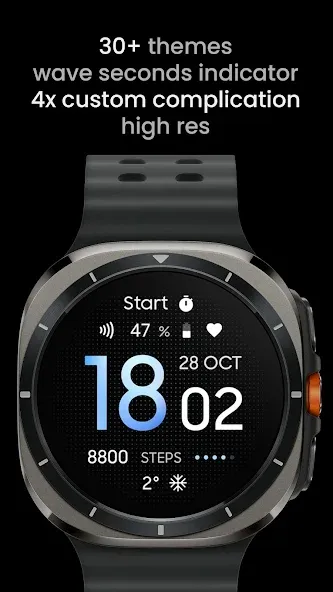 Wave: Wear OS watch face screenshot 2