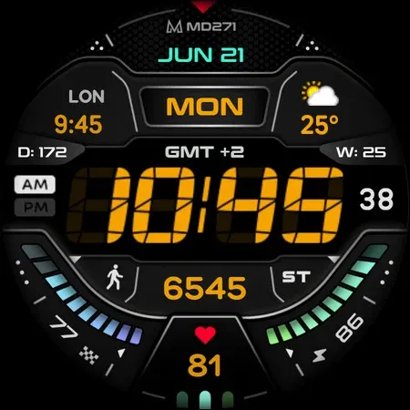 MD271 Digital watch face screenshot 26