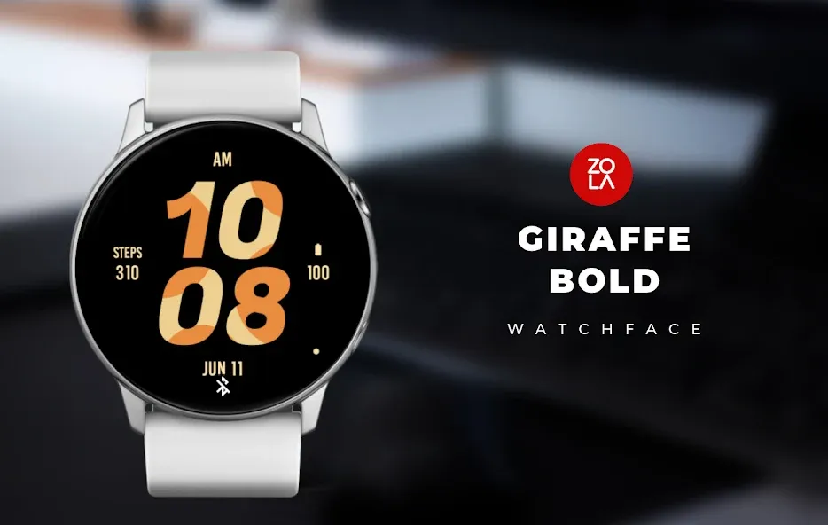 Giraffe Bold Watch Face screenshot 1