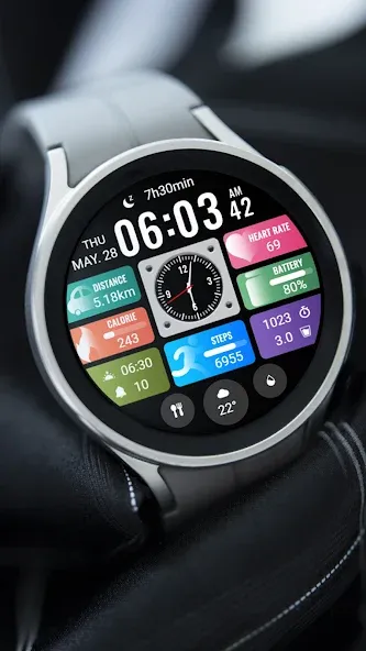 Small Clock Widget ZKin Watch screenshot 5