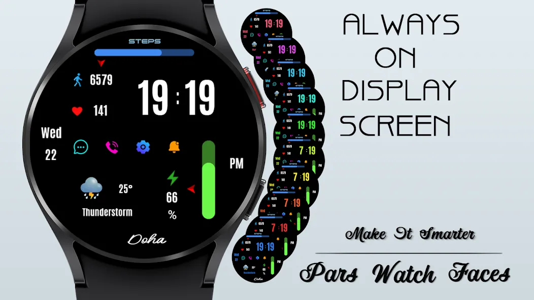Doha Digital Watch Face screenshot 8