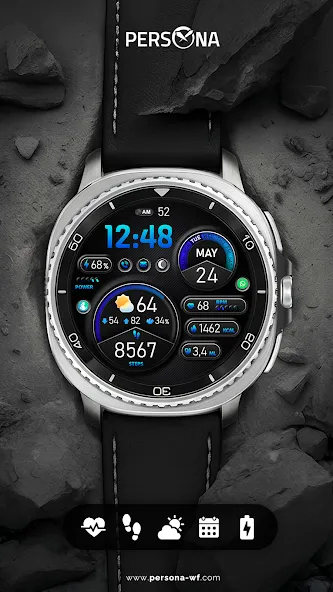 PER15 Sport Digital Watch Face screenshot 6