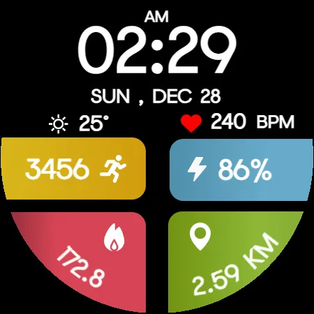Color FitnessTracker WatchFace screenshot 18