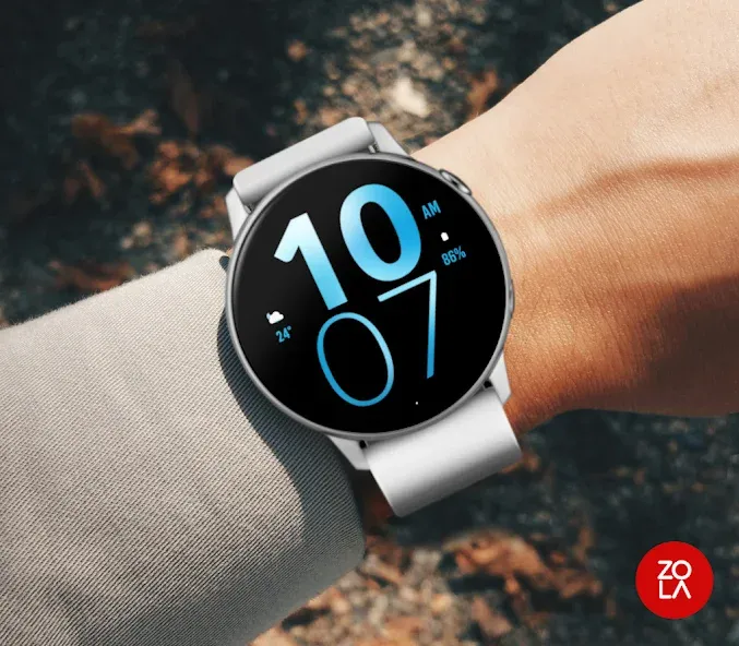 Blue Large Watch Face screenshot 3