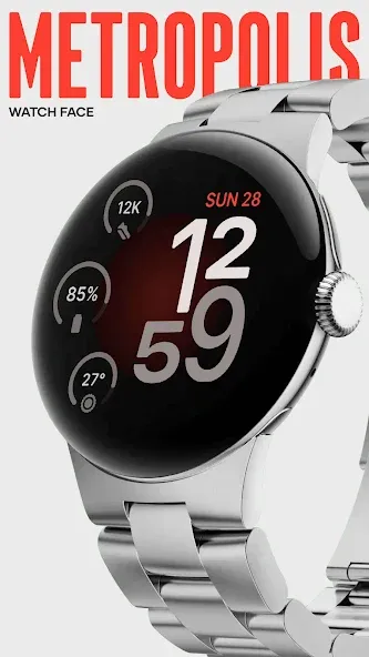 Metropolis Watch Face screenshot 1