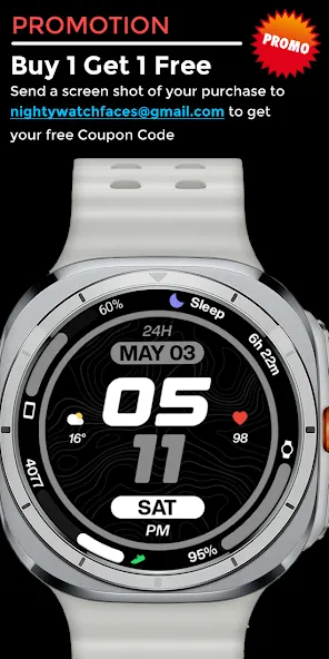 Night 96 - watch face screenshot 5