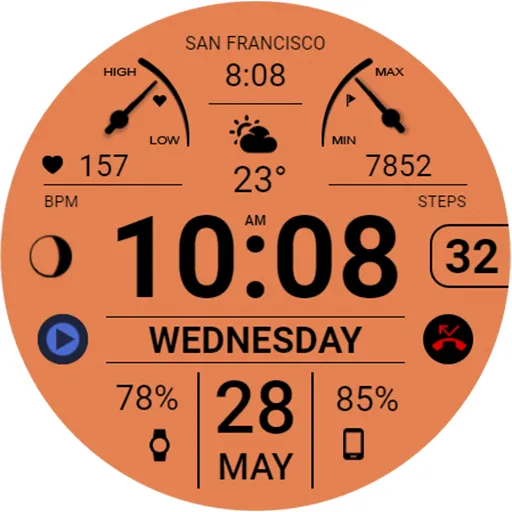 WFP 106 Information watch face screenshot 48