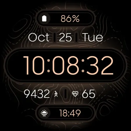 TOPO Digital - watch face screenshot 16