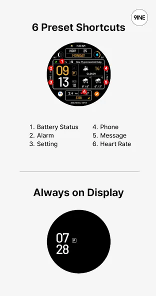 NW076: Digital watch face screenshot 4