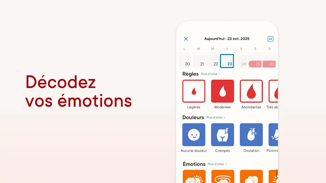 Calendrier des règles Clue screenshot 12