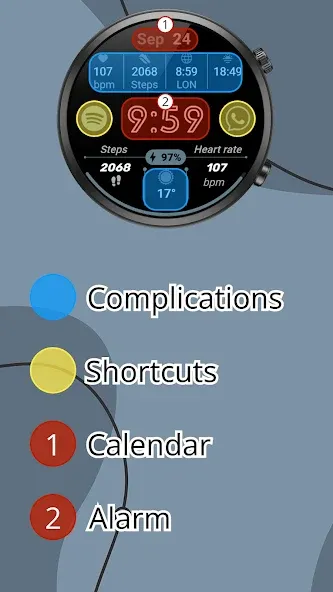 Digital Watchface D17 screenshot 2