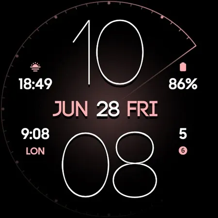 Lucid Dark digital watch face screenshot 15