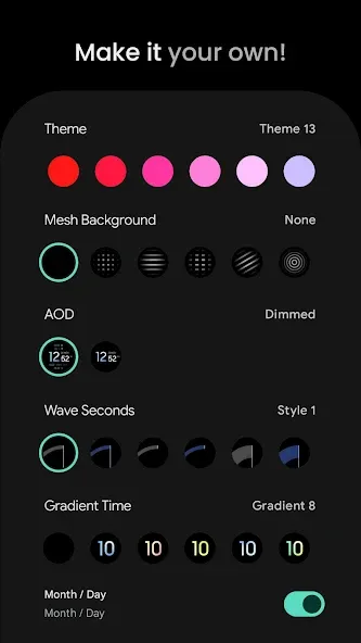 Wave: Wear OS watch face screenshot 5