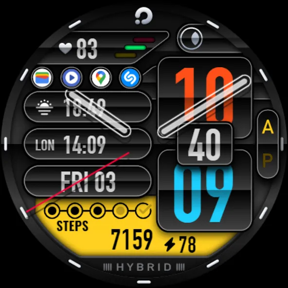 PRADO 06 Hybrid Watch Face screenshot 11