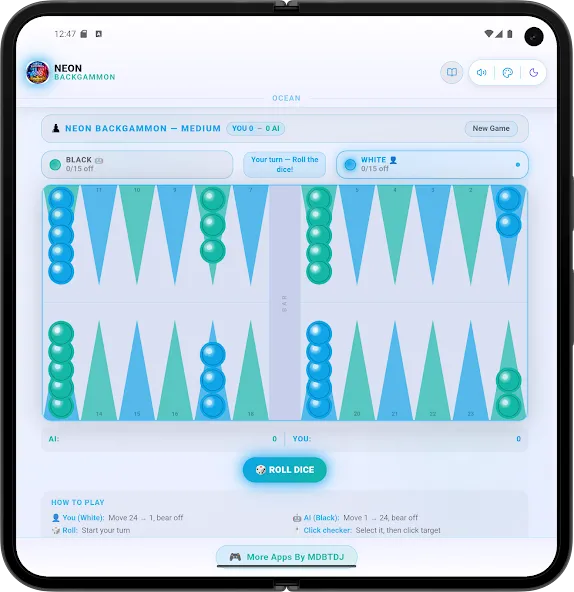 Neon Backgammon Master Offline screenshot 24