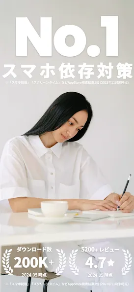 スマホ依存対策 スクリーンタイム制限 -Blockin screenshot 1