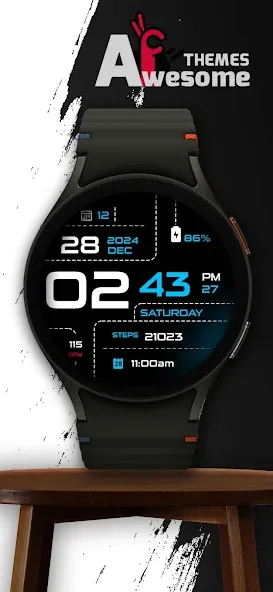 Dotline - Dark Watch Face screenshot 1