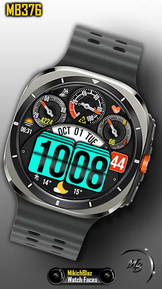 Digital Watch Face MB376 screenshot 1