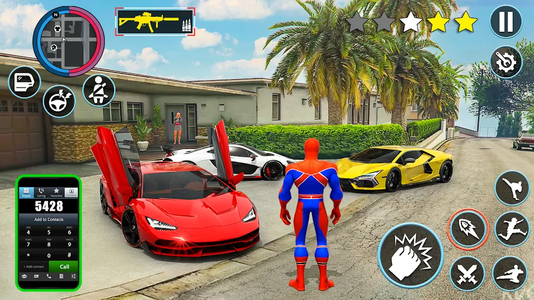 Spider Game Mafia Rope Hero 3D screenshot 1