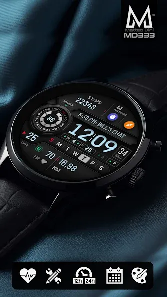 MD333 Digital watch face screenshot 1