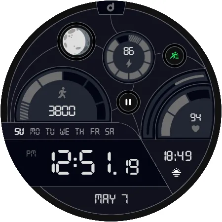 DS D006 - Digital watch face screenshot 9
