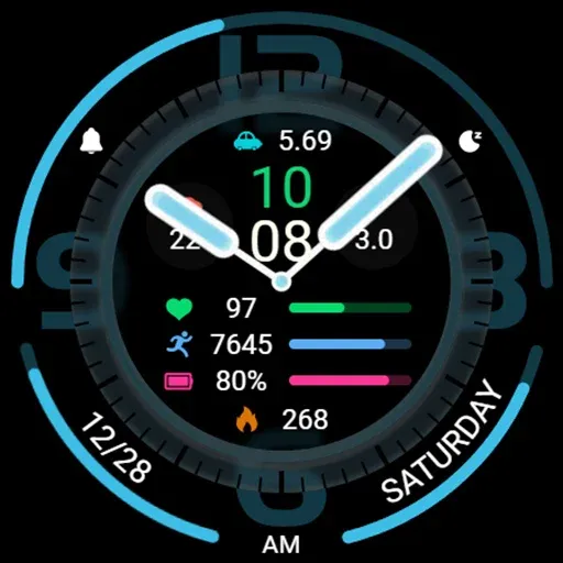 Blue White Glass ZKin Watch screenshot 6
