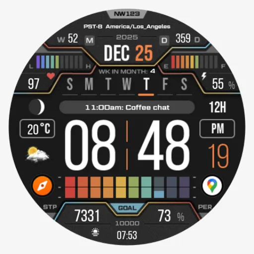 NW123: Digital watch face screenshot 11