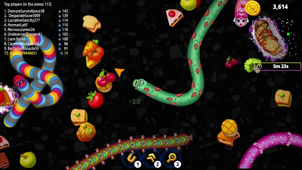 Worms Zone .io - Hungry Snake screenshot 1