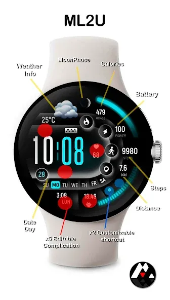 ML2U 281 Watch Face screenshot 2