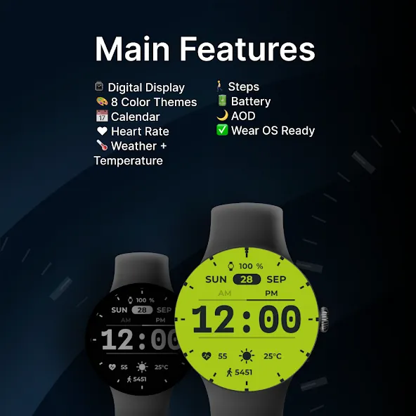 Clear Type Watch Face screenshot 2
