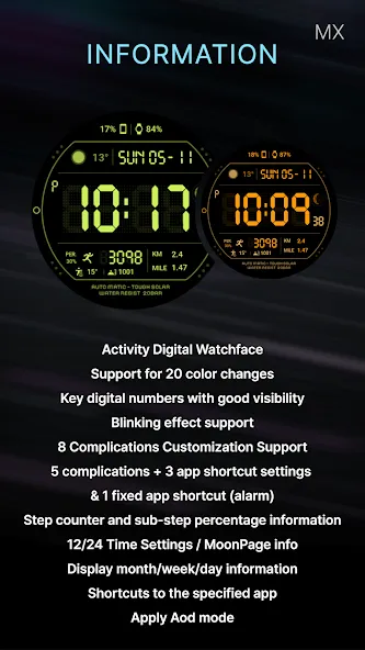 MIMIX Digital D1 Watchface screenshot 5