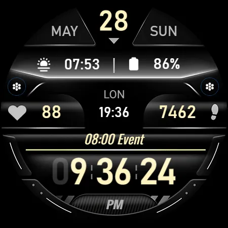 Digital Watch Face - RE03 screenshot 11