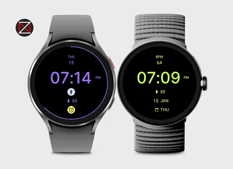 Black Fitness Watch Face screenshot 3