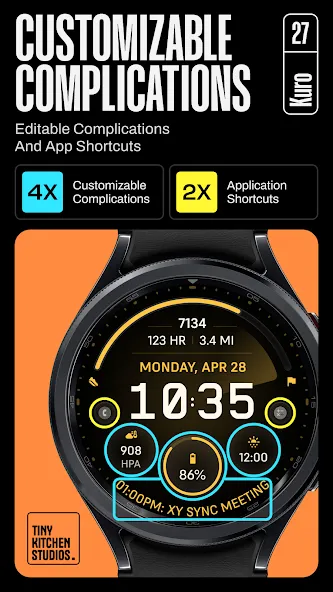 TKS 27 Kuro Watch Face screenshot 5