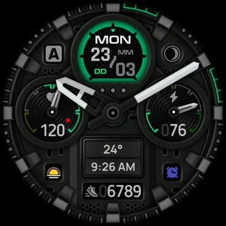 SH072 Watch Face, WearOS watch screenshot 14