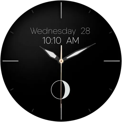 Minimal Analog Watch Face Moon screenshot 18